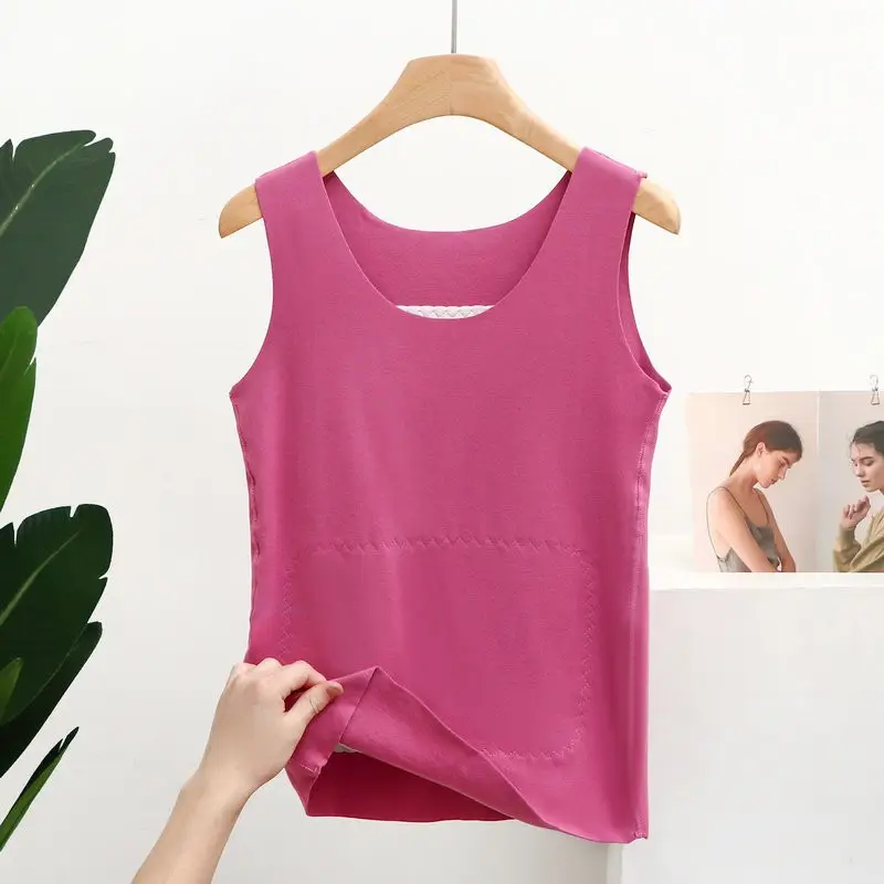 Women Velvet Heating Vest Sleeveless Brown - Image 7