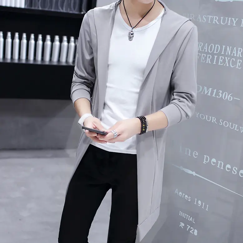 Men's Mid-Length Korean Style Windbreaker Coat - Image 7