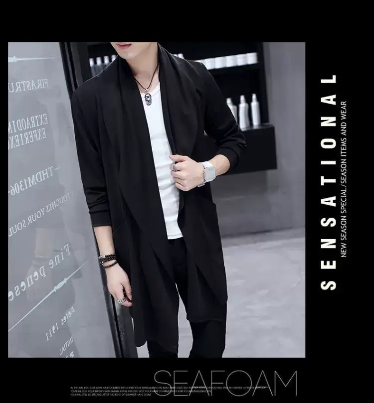 Men's Mid-Length Korean Style Windbreaker Coat — feature 11