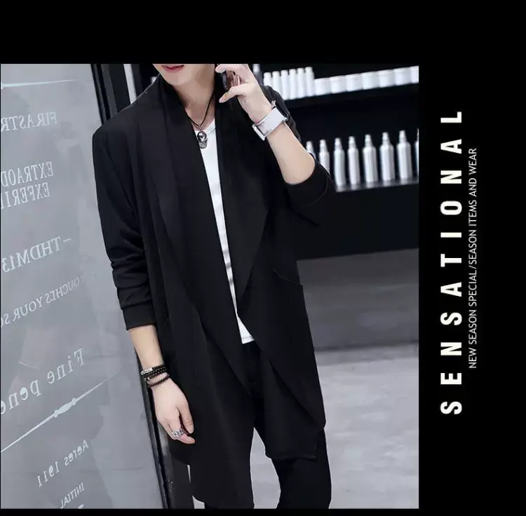 Men's Mid-Length Korean Style Windbreaker Coat — feature 15