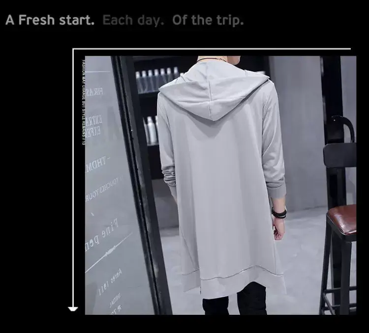 Men's Mid-Length Korean Style Windbreaker Coat — feature 22