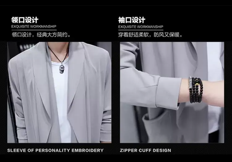 Men's Mid-Length Korean Style Windbreaker Coat — feature 6