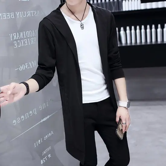 Men's Mid-Length Korean Style Windbreaker Coat - Image 4