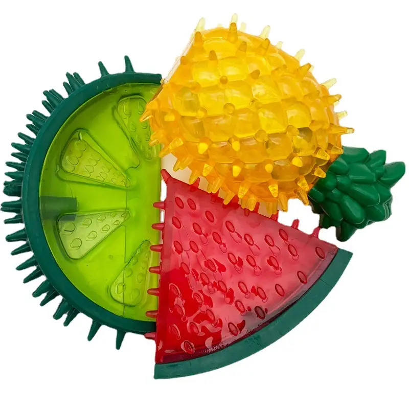 Amazon Sound-Making Dog Toy Tpr Pet Rubber Bite-Resistant Fruit Frozen Factory In-Stock Large Dog Toy