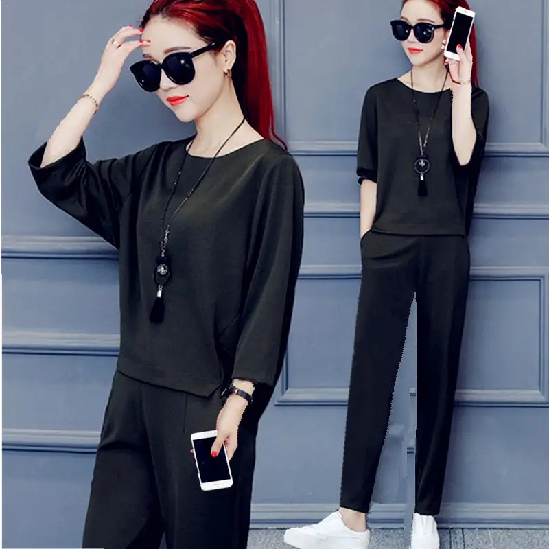 Women Olive Green Two-Piece Suit Summer Wear