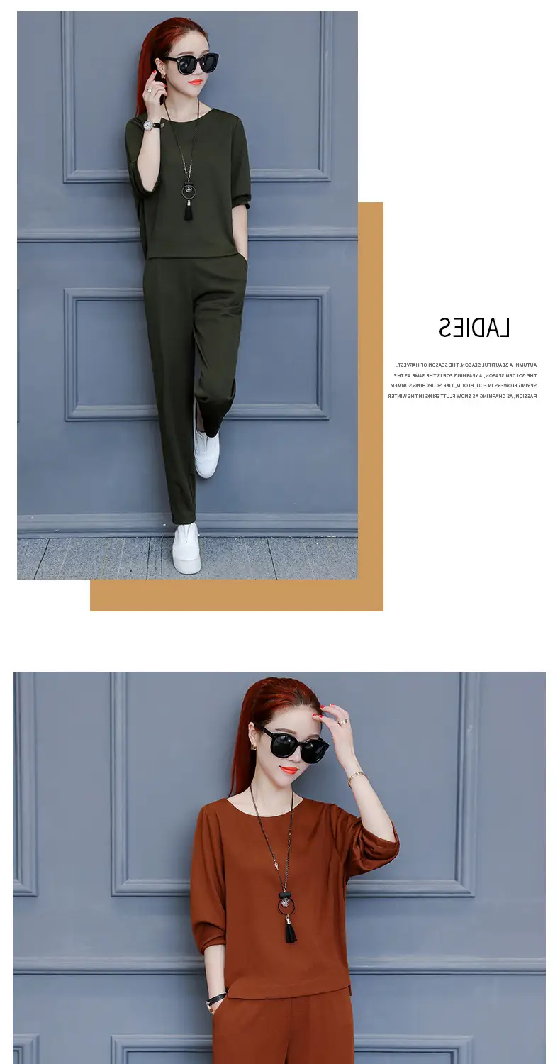 Women Olive Green Two-Piece Suit Summer Wear — feature 8