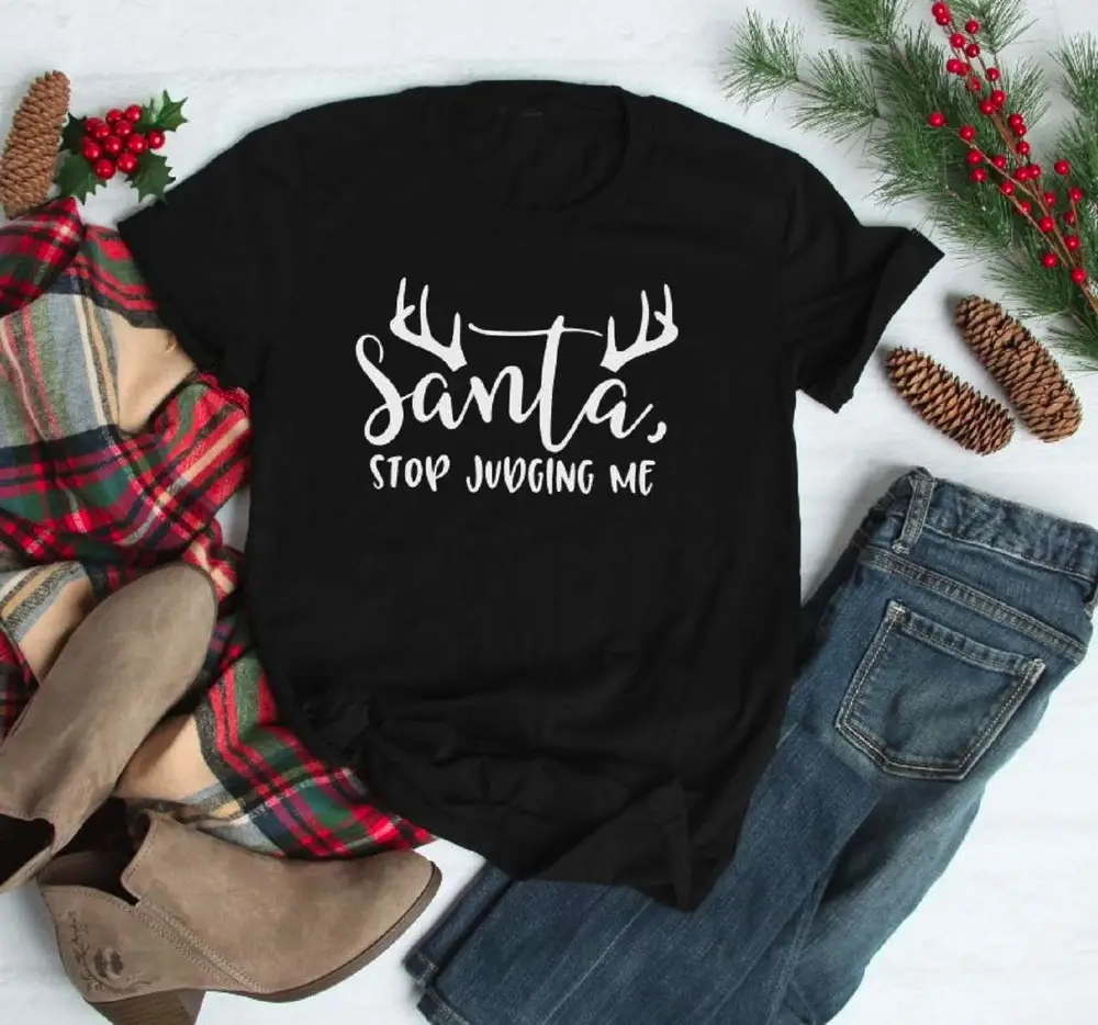 Red Santa Graphic T-Shirt for Men Women Festive Wear - Image 2