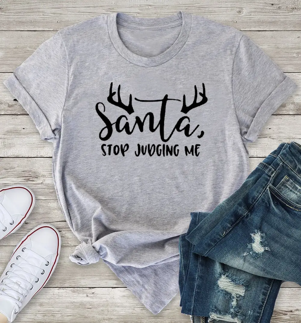 Red Santa Graphic T-Shirt for Men Women Festive Wear - Image 3