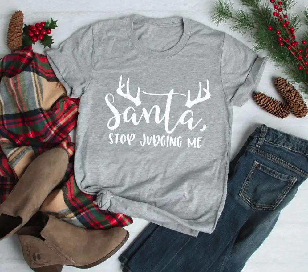 Red Santa Graphic T-Shirt for Men Women Festive Wear - Image 4