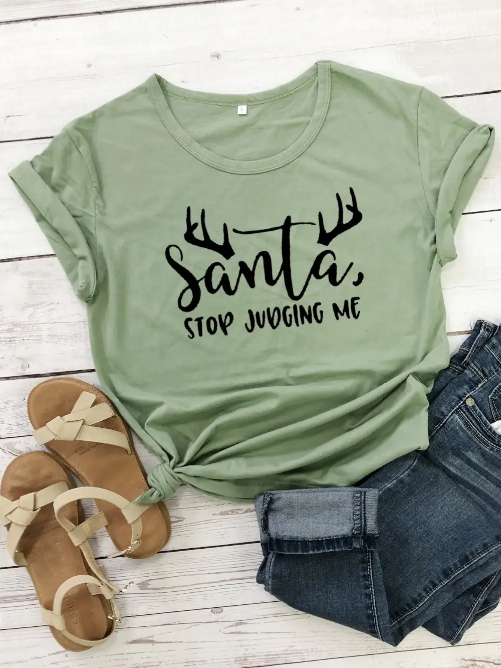 Red Santa Graphic T-Shirt for Men Women Festive Wear - Image 9