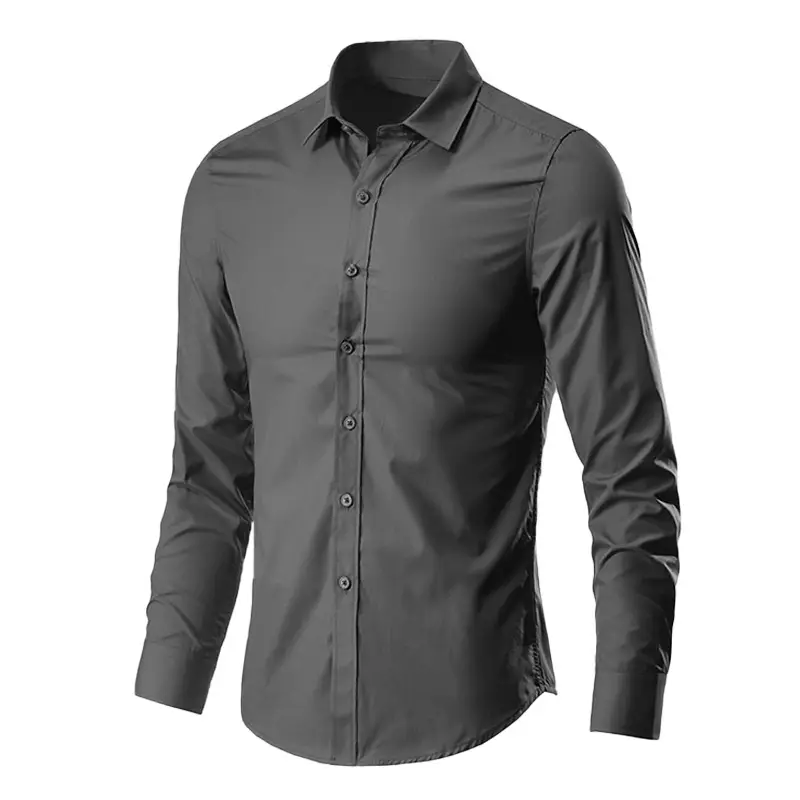 Autumn Men Slim Fit Korean Style Shirt - Image 7