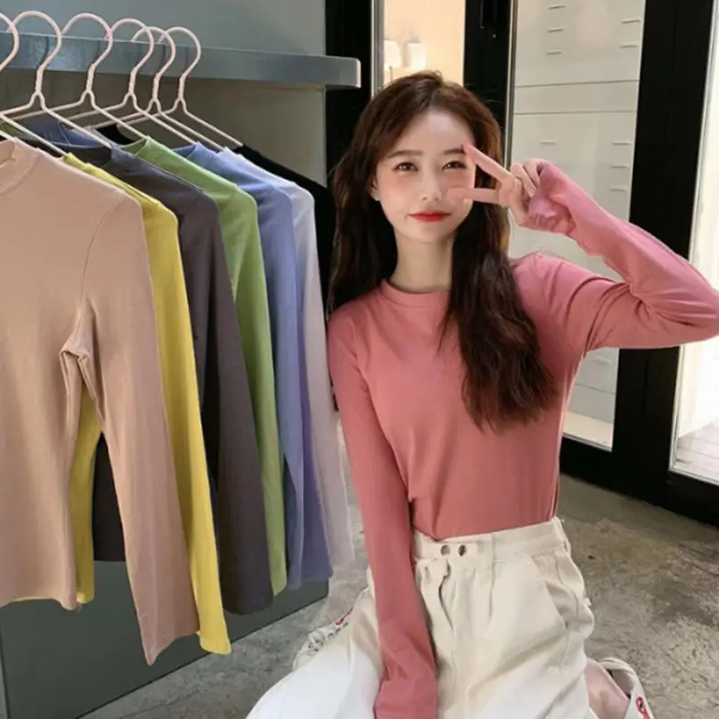 Women White Star Crop Top Long Sleeve T-Shirt - Image 29