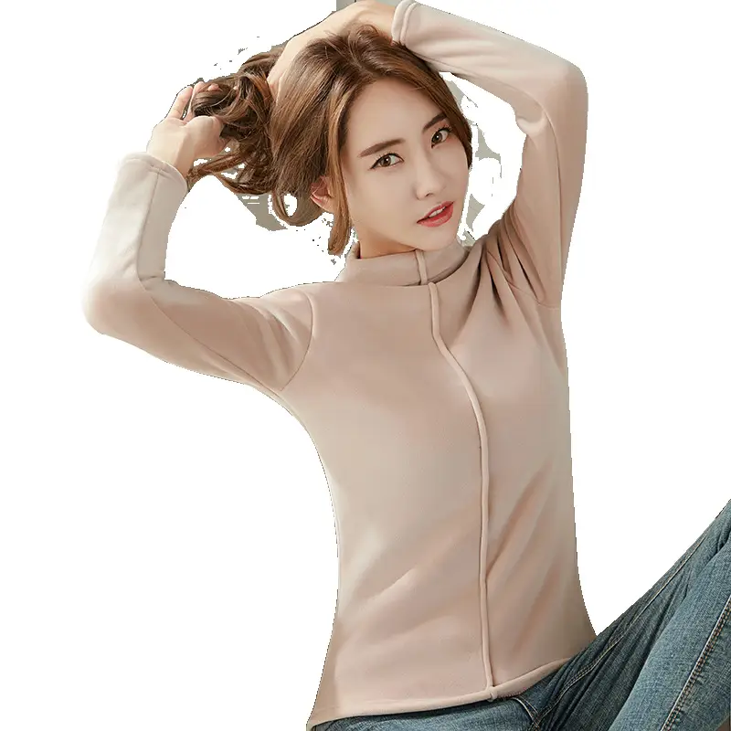 Gold Velvet Turtleneck Women's 2022 Winter Top - Image 18