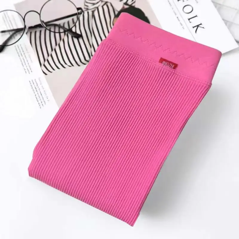 Gray Nine Point Ribbed Leggings Women 2025 - Image 12