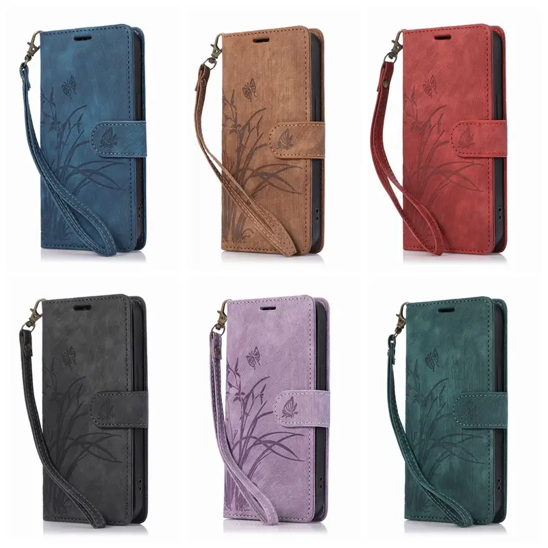 Purple Embossed Leather Phone Case for Samsung S26 Ultra - Image 8