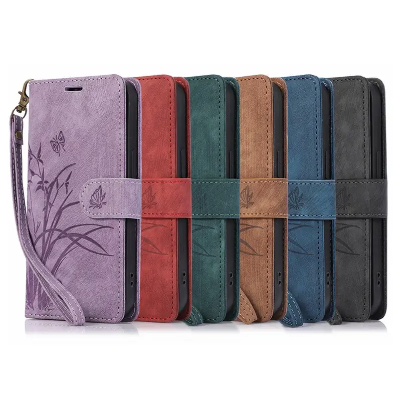 Purple Embossed Leather Phone Case for Samsung S26 Ultra - Image 9