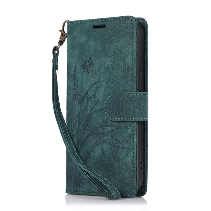 Purple Embossed Leather Phone Case for Samsung S26 Ultra - Image 2
