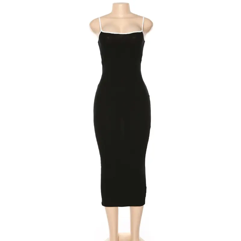 European Station 2021 Summer Backless Hip Slim Dress for Women - Image 3