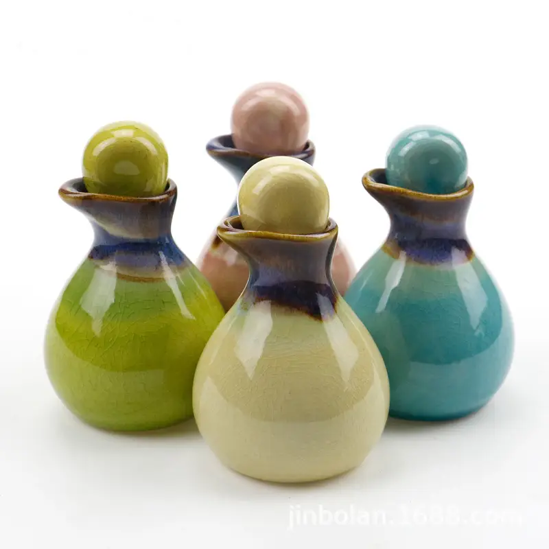 Thai Ceramic Ice Crack Glaze Scent Bottle - Image 9