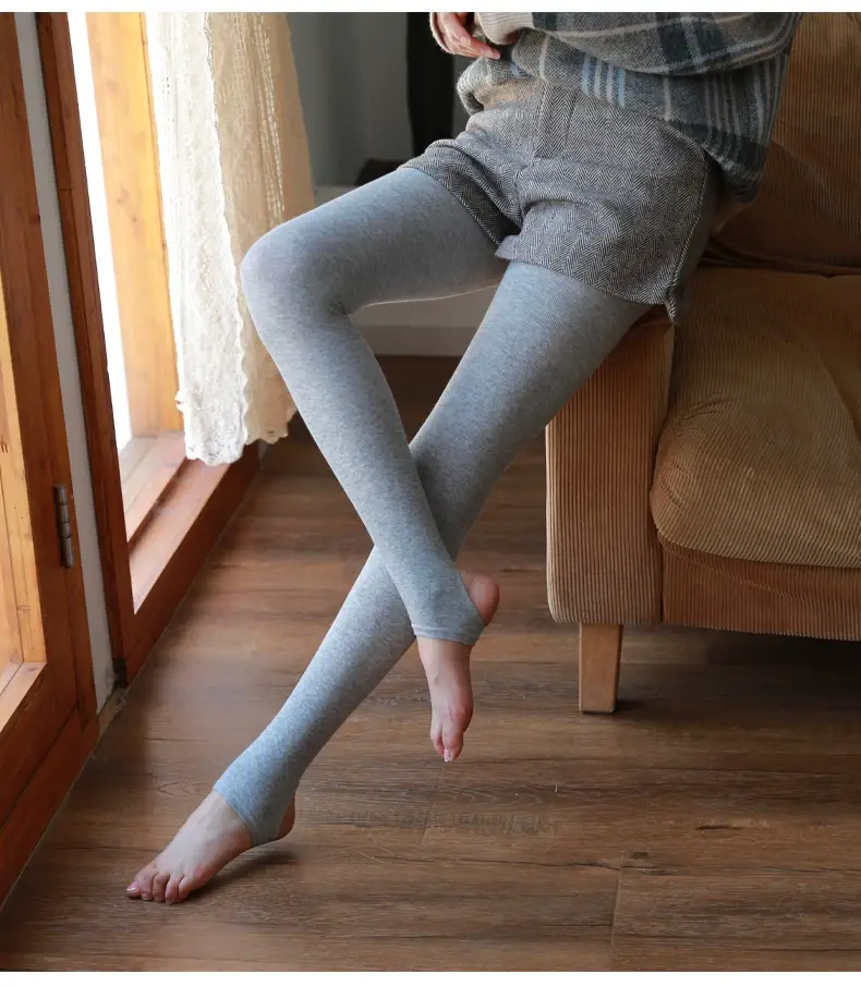 Women's Fleece Lined Warm Leggings with Vertical Stripes — feature 15