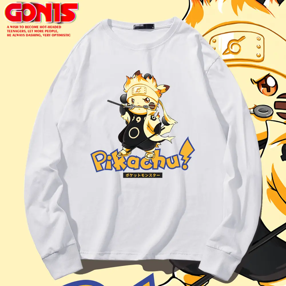 Naruto Pikaachu Pink Sweatshirt for Men Women - Image 11