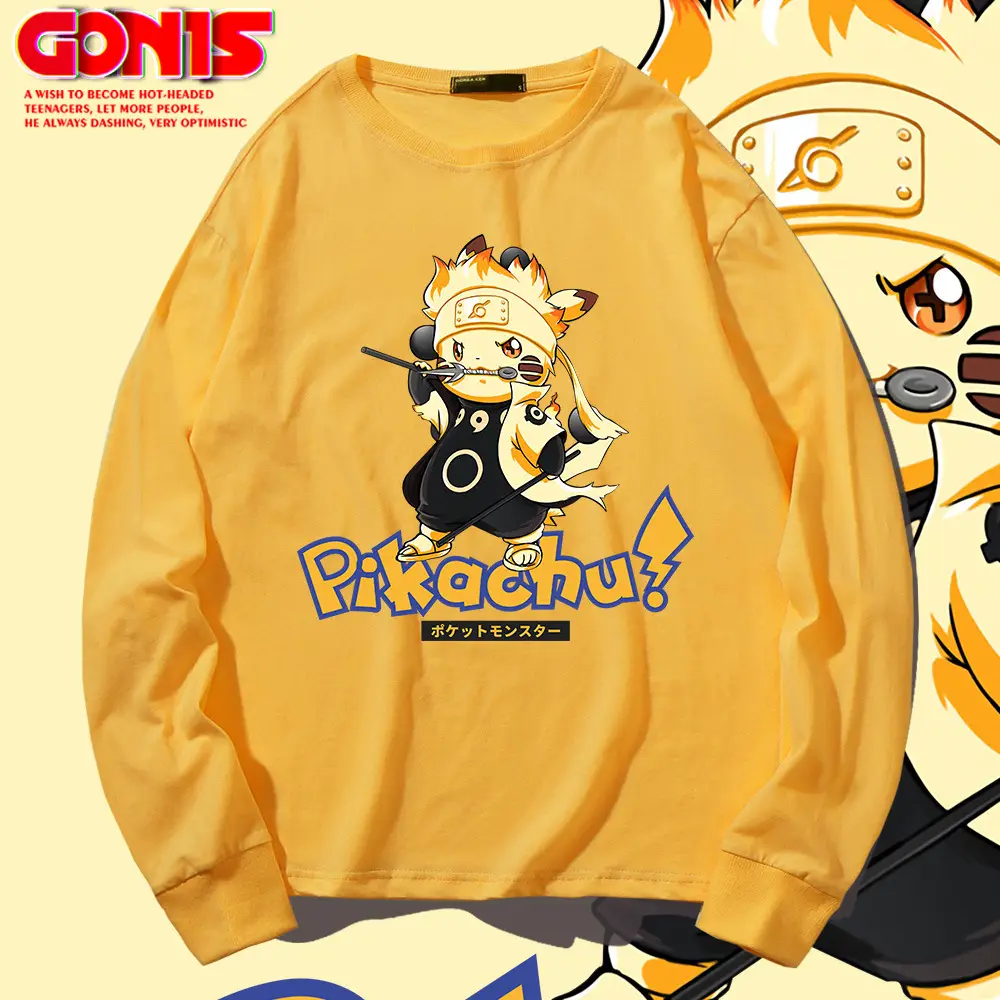 Naruto Pikaachu Pink Sweatshirt for Men Women - Image 12