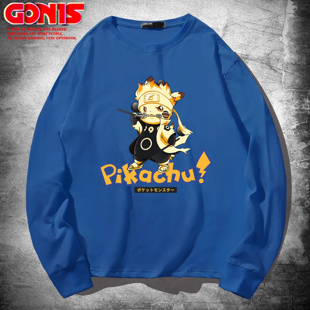 Naruto Pikaachu Pink Sweatshirt for Men Women - Image 5
