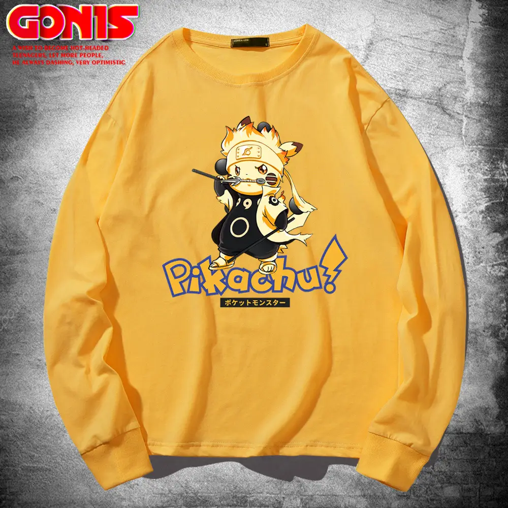 Naruto Pikaachu Pink Sweatshirt for Men Women - Image 3