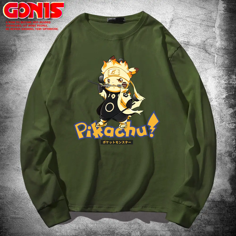 Naruto Pikaachu Pink Sweatshirt for Men Women - Image 6