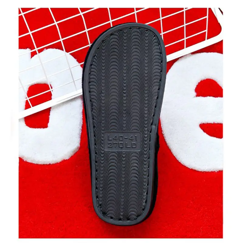 Cross-Border Japanese and Korean Style Letter Couple Cotton Slippers for Women, Indoor Non-Slip Floor Slippers for Men, Dropshipping