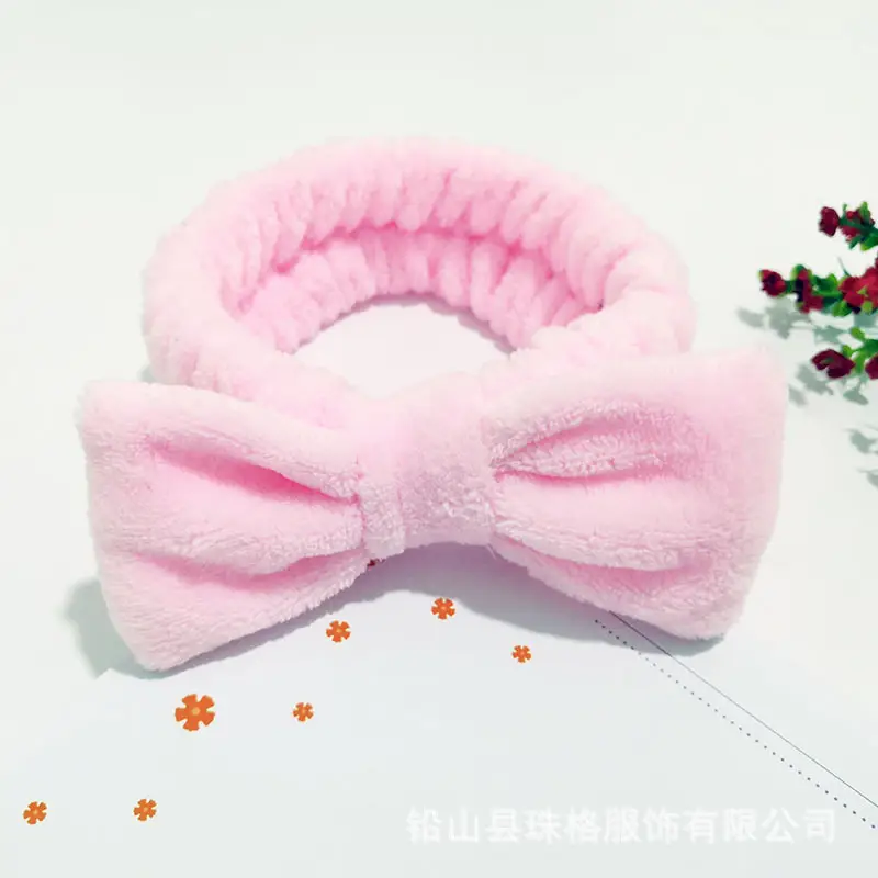 Soft Flannel Sweet Bow Hair Band for Women - Image 2