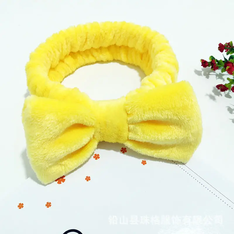 Soft Flannel Sweet Bow Hair Band for Women - Image 3