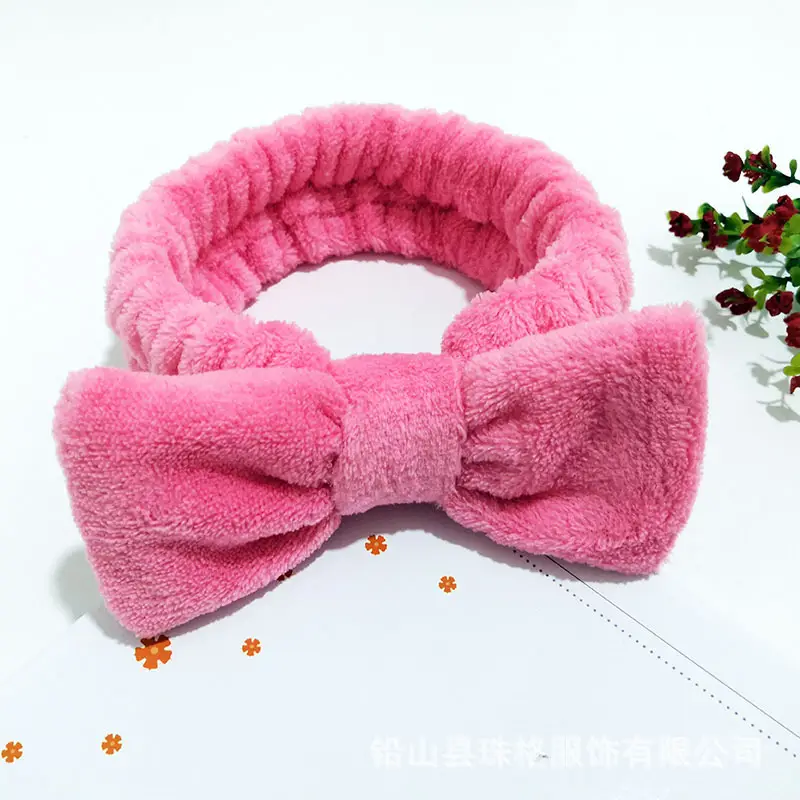 Soft Flannel Sweet Bow Hair Band for Women - Image 4