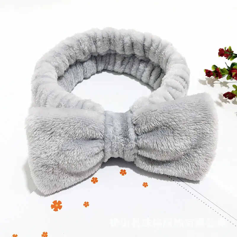 Soft Flannel Sweet Bow Hair Band for Women - Image 5