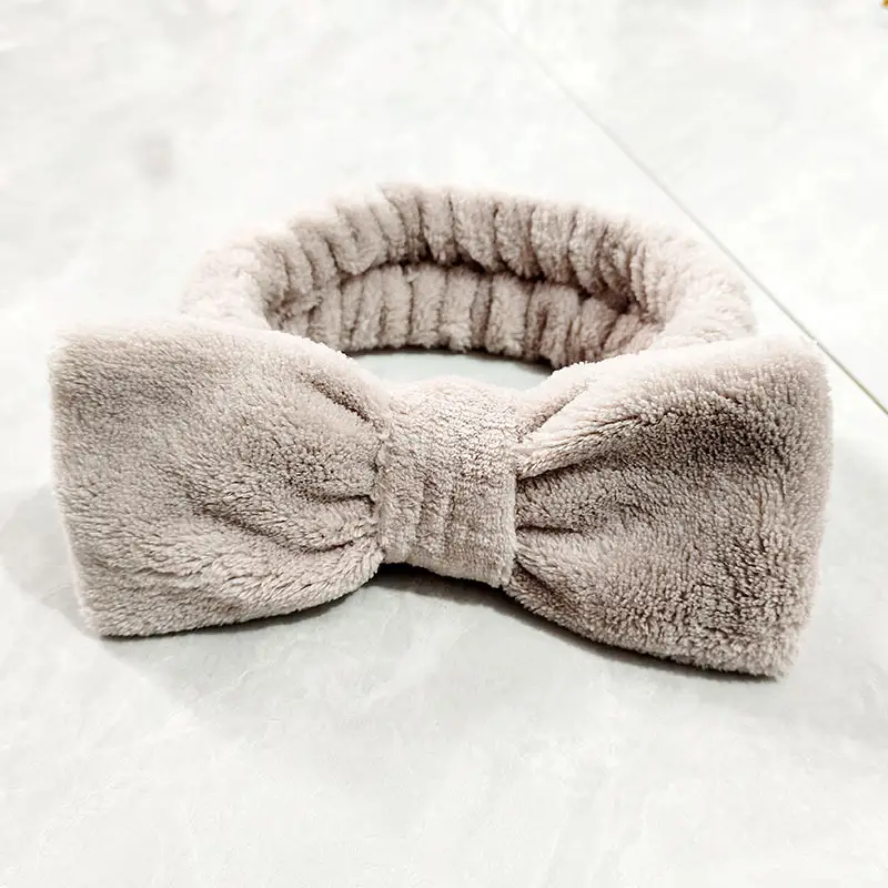 Soft Flannel Sweet Bow Hair Band for Women - Image 7