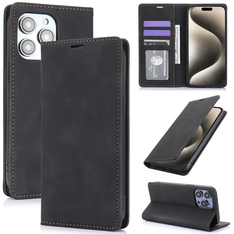 Retro Frosted Leather Phone Case for iPhone 17 - Image 8