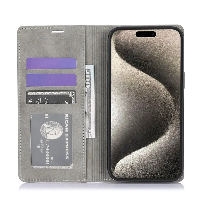 Retro Frosted Leather Phone Case for iPhone 17 - Image 9