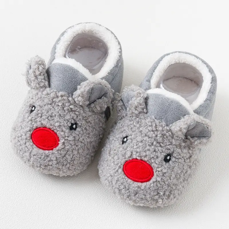 Baby Cartoon Bear Slippers Warm Non-Slip Spring Autumn Winter