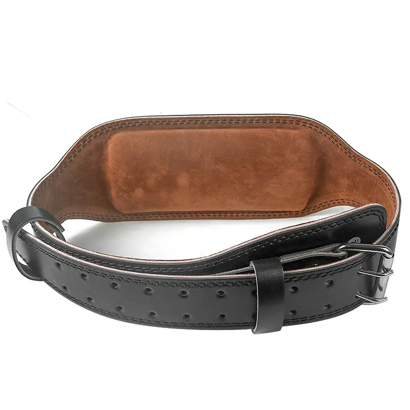 Men's Professional Leather Fitness Belt Deadlift Weightlifting