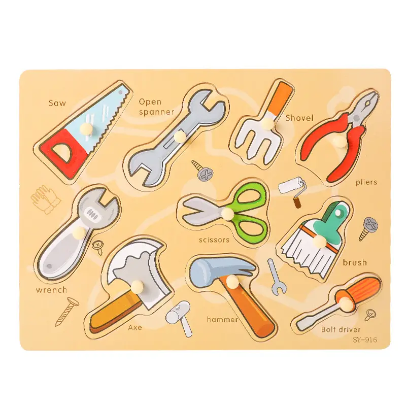 Children's Handheld Animal Puzzle 1-3Yr Educational Board