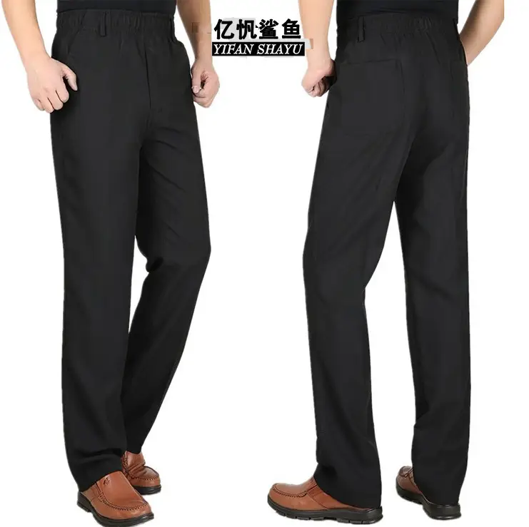 Spring Thin Linen Elastic Waist Casual Pants — feature 12