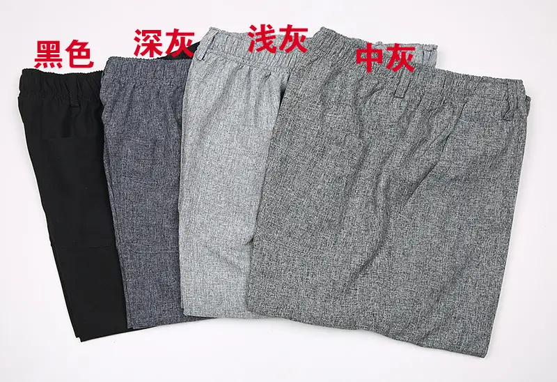 Spring Thin Linen Elastic Waist Casual Pants — feature 3