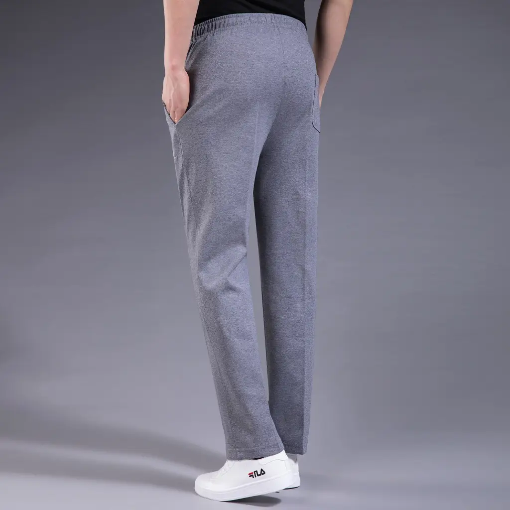 Men's Black Elastic Waist Sports Pants Casual Summer - Image 6