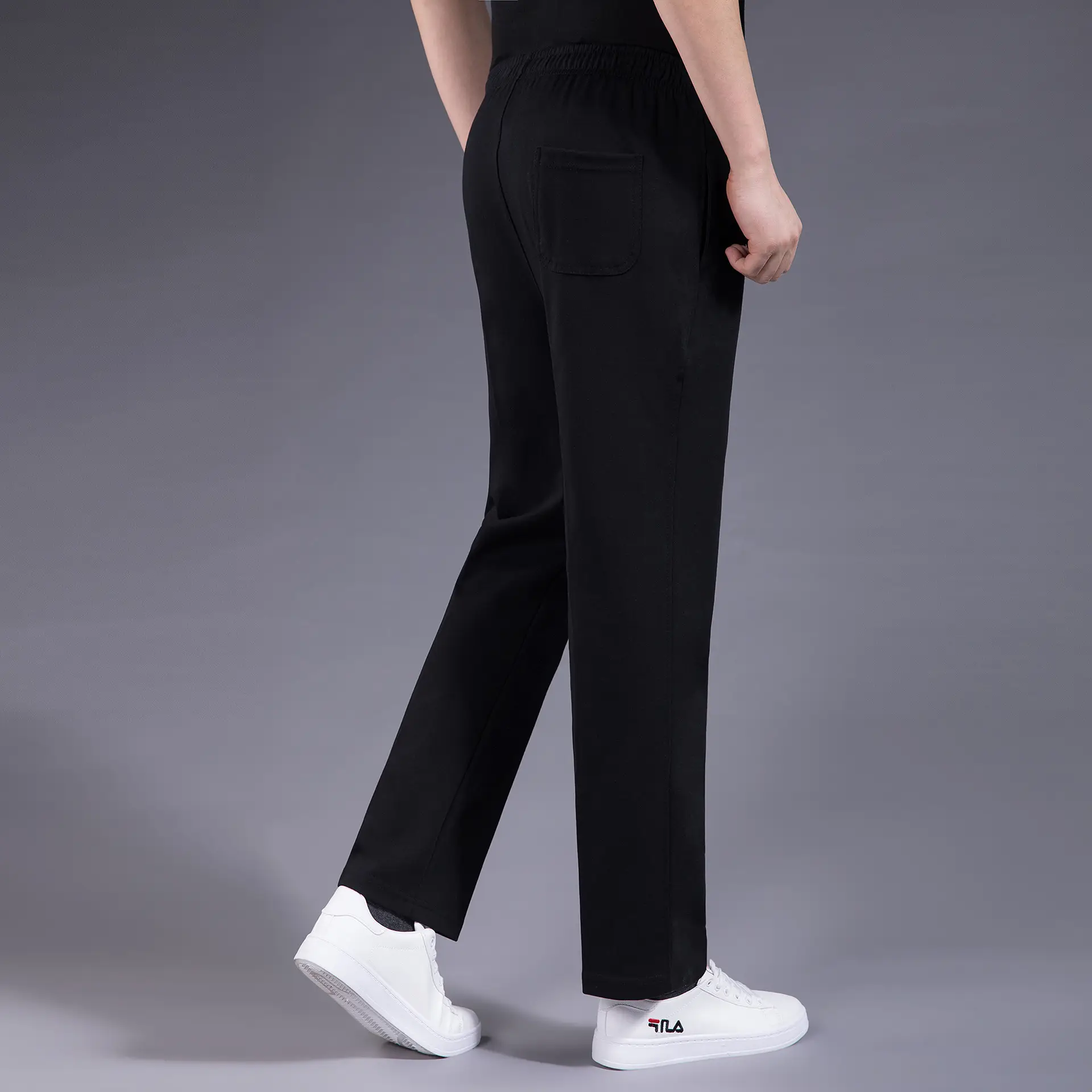 Men's Black Elastic Waist Sports Pants Casual Summer - Image 7
