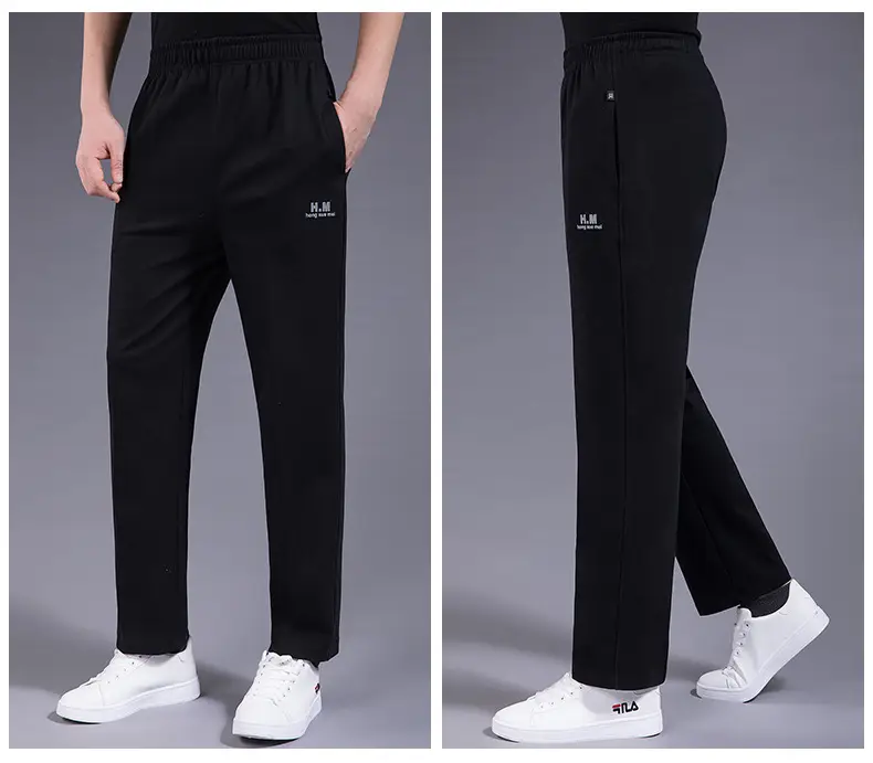 Men's Black Elastic Waist Sports Pants Casual Summer — feature 24