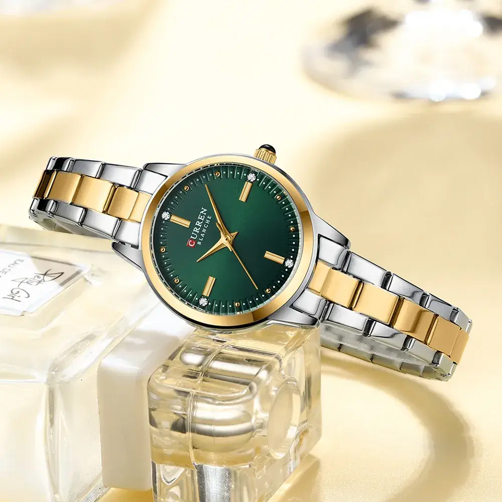 Curren Gold Plated Women's Quartz Watch with Steel Band - Image 9