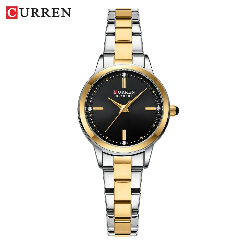 Curren Gold Plated Women's Quartz Watch with Steel Band - Image 3