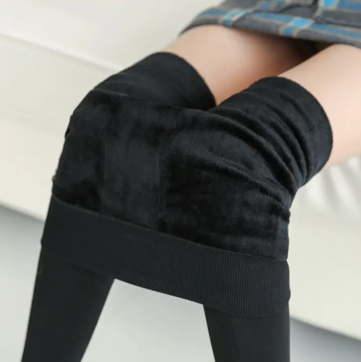 Velvet Knee Pads for Women Winter Warm Leggings - Image 3