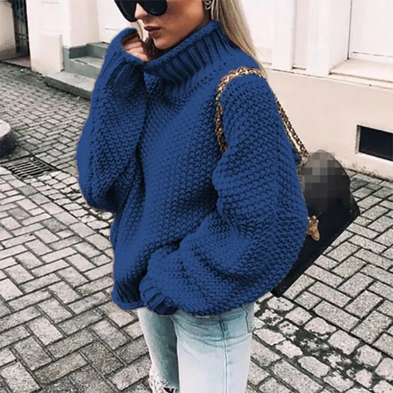 2025 Women's New Thick Curled Sweater Green - Image 7