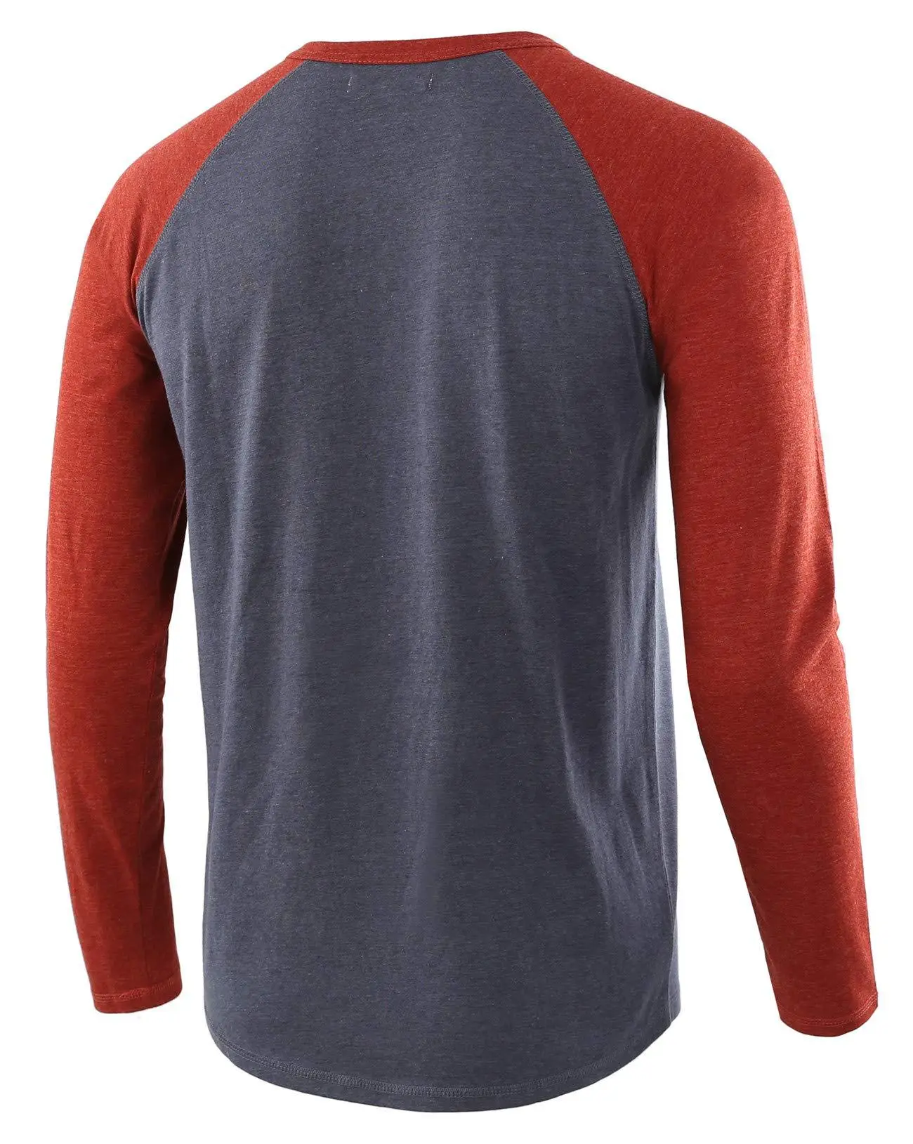 2025 Spring Men's Red Blue Henley T-Shirt — feature 10